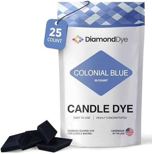 Colonial Blue Candle Dye Chips, Soy & Paraffin Candle Making, 25 Pack by Reddig-globyDiamondDye