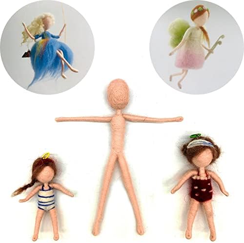 2 Piece Pre-Made Felt Body Frames 4 inch to Make Fairies, Mummies, Gnomes, Aliens Easier - Needle Felting Supplies - Image 3