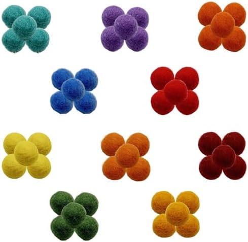 Muimurex 50Pcs Wool Felt Balls 2cm, Multicolor Pompoms for DIY Crafts - Image 3