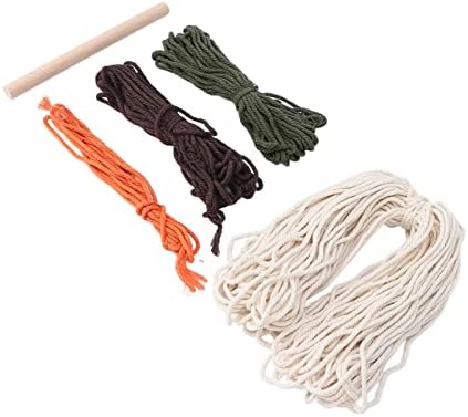Macrame Kit Pattern, Adult Craft Kits for Women, DIY Weaving Material Bag Set with Cotton Thread and Wooden Stick, Peaceful Relaxing Bohemian Home Decor for - Image 3