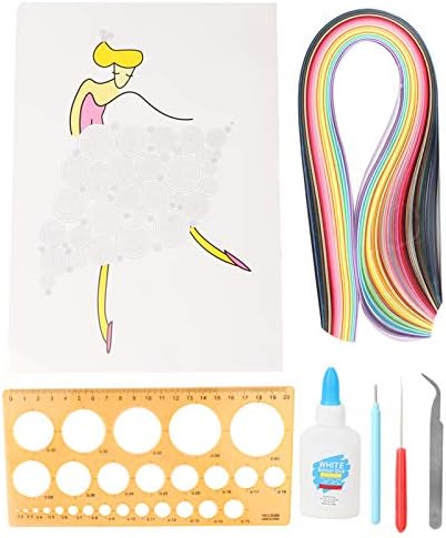 Cloimei Professional Paper Quilling Tools Kit with Ruler Tweezer Glue Awl for DIY Crafts Beginners Adults Classroom Home Decorations Art Projects by Unknown