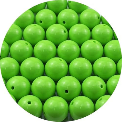 40pcs Acrylic Round Beads for Crafts 18mm Resin Candy Color Spacer Beads with Hole for Jewelry Making Sewing Crafts Decoration Necklaces Bracelets Earrings Supplies(Green) by Unknown