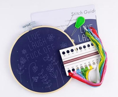 FUNATIC Live Laugh F Off Funny Embroidery Kit for Adults - Image 2
