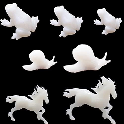 Woohome 7 PCS 3D Resin Mould Filler Casting Moulds, Mini Frog Snails Horse Epoxy Moulds for Jewelry Making, Art Crafts DIY Supplies by Woohome