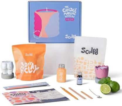 Sculpd Candle Making Kit, Air Dry Clay, 1 Candle, Basil & Citrus Fragrance by Sculpd