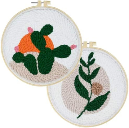 Mefatus Punch Needle Kit for Beginners Adults Easy Punch Needle Embroidery Kit Tool Threader Fabric Embroidery Hoop Yarn Rug Punch Needle by Mefatus