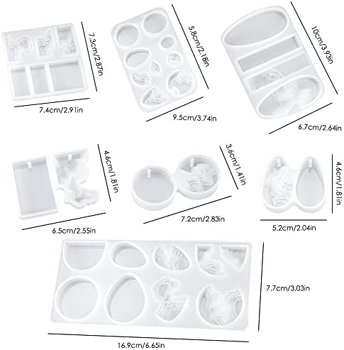 SENHAI 7 PCS Island Pendant Resin Molds, Ocean Style Epoxy Silicone Molds for DIY Craft Making Pendant Keychain Jewelry - Image 6