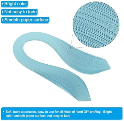 PATIKIL 600pcs Quilling Strips Paper 1/8"(3mm) 39cm Origami Paper Quilling Strip for Art DIY Craft Christmas, Sky Blue - Image 3