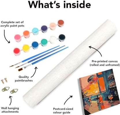 Paint by Numbers Kit for Adults,Vintage Cocktail Adult Paint by Number Kits on Canvas Without Frame,DIY Acrylic Paint Kit Arts and Crafts for Adults,Easy Paint for Canvas Painting for Decor 16x20inch - Image 6