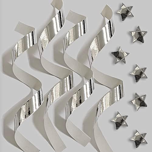 500-Strips Silver Foil Paper Strips for Making Origami Stars, Lucky Stars, Puff Stars. Reflective Mirror Shiny Paper Strips, 0.5 x 11 inch. (Silver Foil, 500) - Image 3