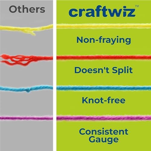 CRAFTWIZ 100% Acrylic Yarn for Crocheting and Knitting - 30x20g Skeins of #4 Worsted Weight, 1200 Yards of Soft Yarn, Perfect for Amigurumi and Other Small Crafts Projects - Image 3