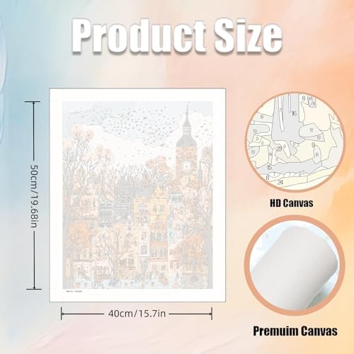 5DDIYART Paint by Numbers for Adults Beginner, London Paint by Number Kits on Canvas Without Framed,Paint by Easy Acrylic Painting Home Wall Decor 16x20inch - Image 3
