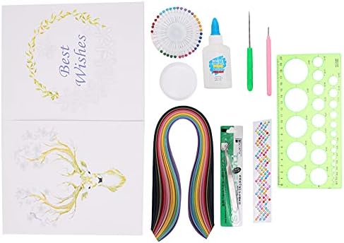Cloimei Professional Paper Quilling Tool Kit with 36 Vibrant Color Strips Slotted Pen Ruler Pearl Pins for DIY Craft Beginners Adults Safe Non Materials - Image 3