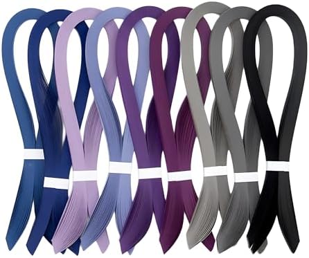 ODETOJOY White Quilling Paper Strips 3mm Black Quilling Strips for Crafts Single Color Origami Paper Strips 0.12inch Paper Filigree Strips (Light Gray No.05) - Image 2