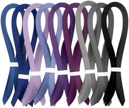 ODETOJOY Black Quilling Paper Strips 7mm Crafts 1/4" Black Paper Quilling Set for Beginners Card Making Scrapbooking-120pcs, 54cm (Black) - Image 2
