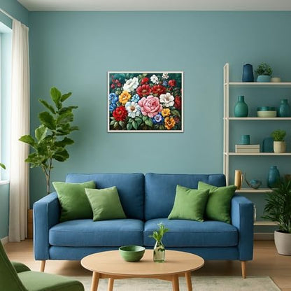 Banket Paint by Numbers Kit for Adults Beginner Flowers DIY Painting Kits for Adults Floral Easy Adult Paint by Number Kits on Canvas Color by Numbers for Gifts Home Wall Decor 16x20 Inch - Image 4