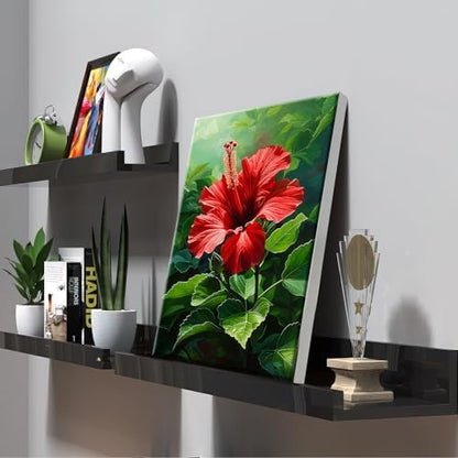 ATDMS Paint by Numbers kit for Adults with Frame Flowers Paint by Numbers with Easel DIY Adult Paint by Number Kits on Canvas Oil Painting Kits for Gift Home Wall Decor 8x12 Inch - Image 4