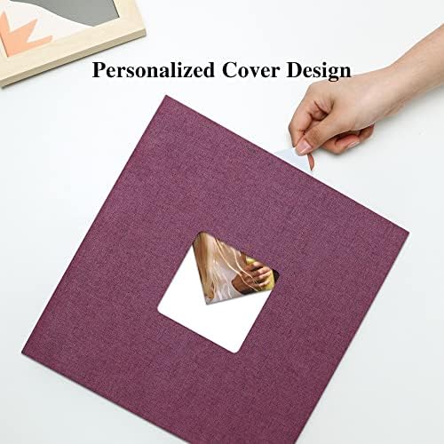 Vienrose Large Photo Album Self Adhesive for 4x6 8x10 10x12 Pictures Linen Scrapbook Album DIY 40 Blank Pages with A Metallic Pen - Image 2