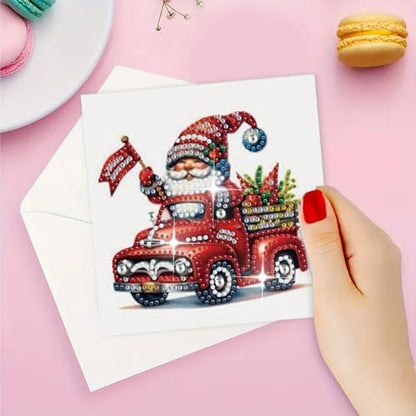 DIY Diamond Greeting Cards Set, 5D DIY Diamond Art Painting Festival Style Greeting Card, DIY Christmas Card Making Kits for Family Friends Handmade Gift-#02-6PC Goblin - Image 6