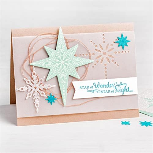Scrapbooking Die-Cuts, Christmas Metal Cutting Dies for Card Making, Paper Craft Punch Template, Background Embossing Stencils, DIY Album Décor (Christmas Snowflakes-12.4x8.3cm) - Image 5