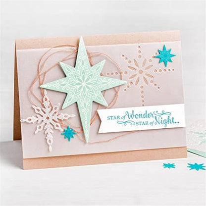 Scrapbooking Die-Cuts, Christmas Metal Cutting Dies for Card Making, Paper Craft Punch Template, Background Embossing Stencils, DIY Album Décor (Christmas Snowflakes-12.4x8.3cm) - Image 5