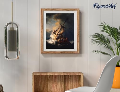 Figured'Art Paint by Numbers Kit for Adults Boat in The Storm 16"x20" - Craft Art Painting DIY Kit Rolled Canvas Without Frame - Image 4
