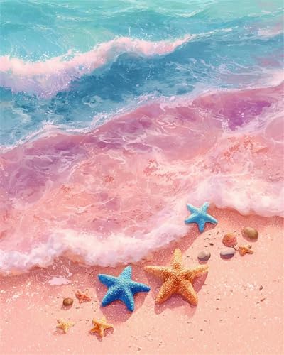 ZRIZQ Paint by Numbers Kit for Adults Beginner,Beach Scenery,16x20 by ZRIZQ