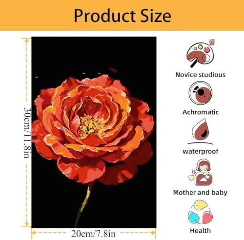 Mowana Peony Paint by Numbers Kit for Adults Beginners - Image 5