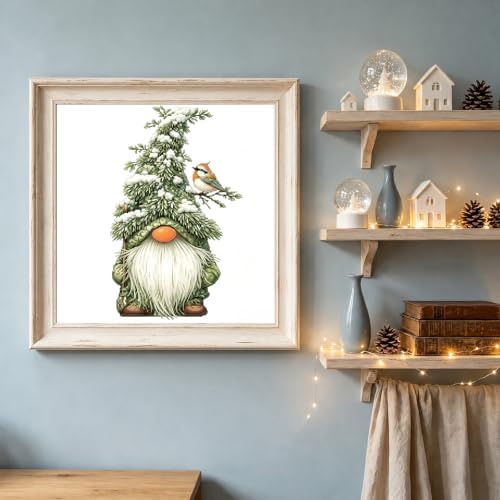 Winter Gnome Stamped Cross Stitch Kits for Beginner 13.7x13.7 Inch - Image 4