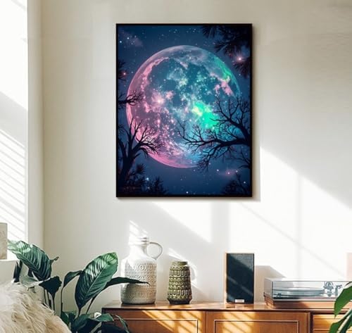 ACANDYL Moon Paint by Numbers Kit for Adults Easy Paint by Number 16x20 in - Image 2