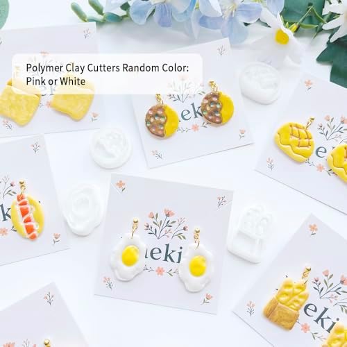 Bakery and Breakfast Polymer Clay Cutters Set - 10pcs Realistic Food Shapes Including Donut, Baguette & Pastry for DIY Earring Jewelry, Soft Clay Crafts, Scrapbooking & Miniature Food Decor - Image 2