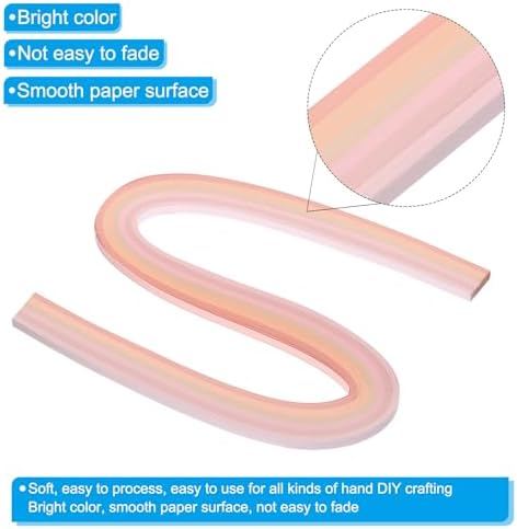 PATIKIL 120pcs Quilling Strips Paper 3/16"(5mm) 21" Origami Paper Quilling Strip for Art DIY Hand Craft Christmas, Pink - Image 3