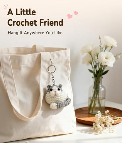 PAITIN Crochet Kit for Beginners Adults, Complete DIY Craft Yarn Kit with Step-by-Step Video Tutorials, Easy Handmade Art Projects Home Decor (Cat) - Image 5