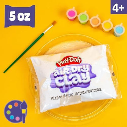 Play-Doh Air Dry Clay Handprint Stone, Includes Reusable Mold, 5 Acrylic Paints, & 5 oz. of Paintable White Clay, Kids Craft Kit, Crafts for Kids Ages 4-8, Art Supplies for Craftrooms and Classrooms - Image 4