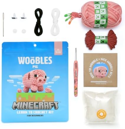 The Woobles Minecraft Crochet Kit for Beginners (Pig) - Image 4