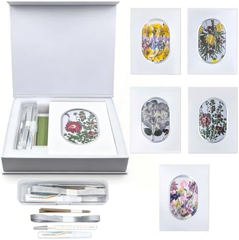 CuLitt Gardener Designer DIY Natural Flower Greeting Card Making Kit, 5 Blank Cards with Preserved Dried Flowers & All Supplies for Birthday, Mother's Day, Wedding, Thank You & Holiday Gifting by Unknown