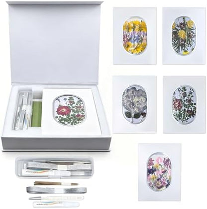 CuLitt Gardener Designer DIY Natural Flower Greeting Card Making Kit, 5 Blank Cards with Preserved Dried Flowers & All Supplies for Birthday, Mother's Day, Wedding, Thank You & Holiday Gifting by Unknown