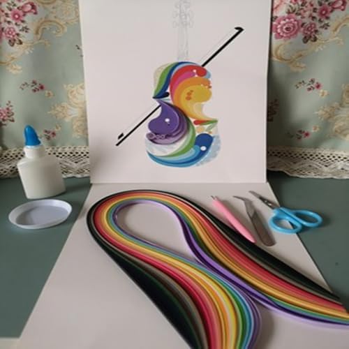 Violin Paper Quilling Kit Paper Quilling Adult Craft Great for DIY Craft Workshop, Home Decoration, Birthday Gift,Adult Friend interaction.It's Suitable for Adult and Craftsmen.Creative Stress Reliee. - Image 3