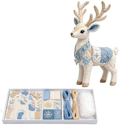Arctic Winter Guardians DIY Patchwork Kit - 3D Felt Animal Sewing Kit - DIY Patchwork Animal Kit for Beginners, Handmade Felt Craft Kit for Home Decor & Creative Gift (blue2) by Unknown