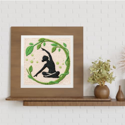 DOODLREAM Zen Yoga Punch Needle Kit for Beginner 9.4" x 9.4" - Image 6
