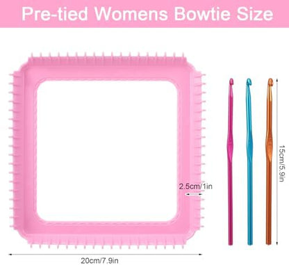Beginner-Friendly Plastic Weaving Loom Kit, Portable Square Loom for DIY Crafts, Looms for Weaving Enthusiasts (Pink) - Image 2
