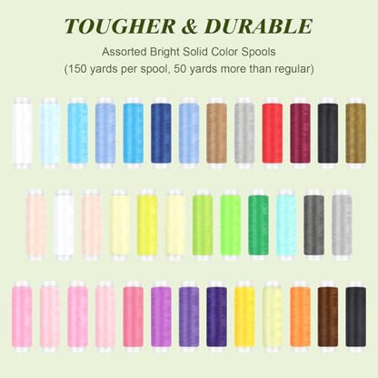 Goeveo Sewing Kit for Adults, 198pcs Newly Upgraded Needle and Thread Kit Gifts for Mom Grandma Friend, Sewing Accessories with Case Portable for Home, Work, Travel, Emergency (198pcs Sewing Supplies) - Image 3
