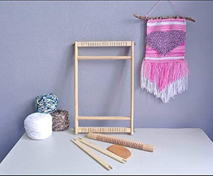 Yesland Multi-Craft Weaving Loom - Wooden Loom Large Frame Handcraft for Kids and Beginners -15.6 x 9.7 x 1.2 Inches (Pack of 2) - Image 5