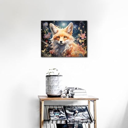 TUMOVO Fox with Flowers Paint by Numbers Craft Kit for Adults - Image 4