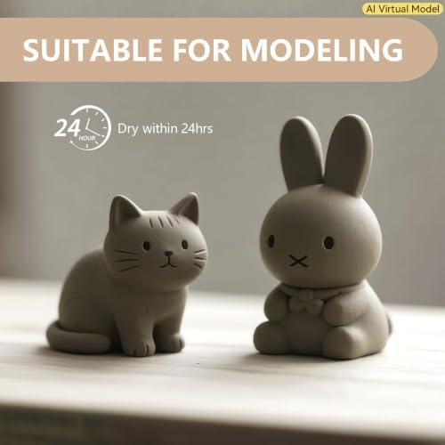 VIBRATITE 10LB Air Dry Clay, Gray Modeling Clay for Pottery & Sculpting - Image 5