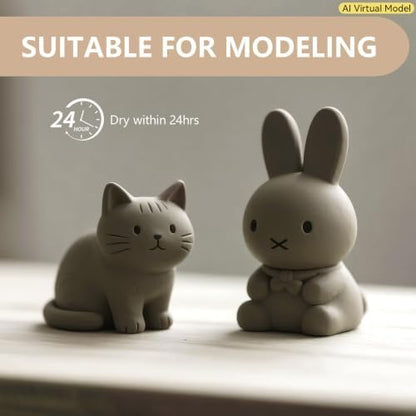 VIBRATITE 10LB Air Dry Clay, Gray Modeling Clay for Pottery & Sculpting - Image 5
