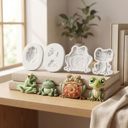 Frog Silicone Molds Frog Toad Polymer Clay Mold Set of 4 - Image 6