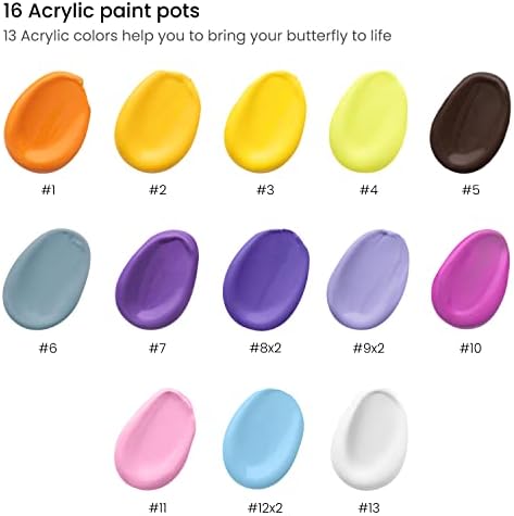ARTEZA Paint by Numbers Kit for Adults, 12x16 Inches, 25 Pieces, 1 Canvas Panel, 16 Acrylic Paint Pots, 5 Paintbrushes, Art Supplies for Home & Office - Image 2