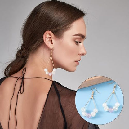 OIIKI 60PCS Earring Beading Hoops for Jewelry Making, 2 Sizes Gold/Silver Plated Hoop Earring Findings, Open Hoops, Metal Earring Rings, Waterdrop Earring Beading for DIY Jewelry Crafts for Women - Image 7