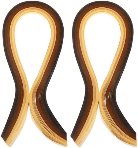 PATIKIL 390 x 7mm Rainbow Quilling Strips Paper,200 Pcs Origami Paper Quilling Strip for Art DIY Hand Craft Christmas, Gradient Brown by PATIKIL